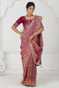 Unique Pink Embroidered Viscose Silk Reception Wear Saree With Blouse