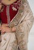 Wonderful Beige Sequins Silk Engagement Wear Saree With Blouse