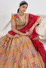 Surprising Mustard Yellow Embroidered Dola Silk Wedding Lehenga Choli 
