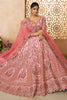 Fabulous Pink Thread Work Silk Reception Wear Lehenga Choli