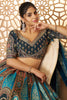 Lovable Blue Embroidered Banarasi Silk Bridesmaid Lehenga Choli
