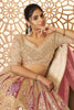 Ravishing Beige Floral Motifs Banarasi Silk Engagement Lehenga Choli