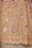 Ravishing Beige Floral Motifs Banarasi Silk Engagement Lehenga Choli