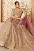 Ravishing Beige Floral Motifs Banarasi Silk Engagement Lehenga Choli