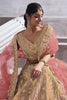 Stunning Beige Embroidered Banarasi Silk Bridesmaid Lehenga Choli