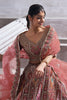 Amazing Rose Gold Embroidered Banarasi Silk Bridesmaid Lehenga Choli
