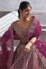 Gorgeous Purple Embroidered Banarasi Silk Sangeet Wear Lehenga Choli