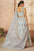 Pretty Sky-Blue Thread Embroidered Silk Lehenga Choli With Dupatta