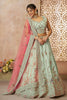 Attractive Pista Green Embroidered Silk Bridesmaid Lehenga Choli