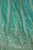 Winning Turquoise Blue Sequins Organza Bridesmaid Lehenga Choli