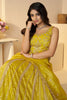 Lovely Yellow Sequins Organza Haldi Wear Lehenga Choli With Dupatta