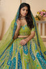 Stunning Green Thread Work Banarasi Silk Wedding Wear Lehenga Choli