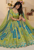 Stunning Green Thread Work Banarasi Silk Wedding Wear Lehenga Choli
