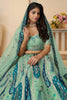 Precious Sky-Blue Embroidered Banarasi Silk Sangeet Wear Lehenga Choli