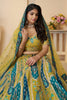 Wonderful Yellow Sequins Banarasi silk Wedding Wear Lehenga Choli