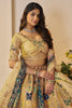 Alluring Yellow Embroidered Banarasi Silk Wedding Wear Lehenga Choli