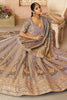 Astonishing Mauve-Color Embroidered Tissue Engagement Lehenga Choli