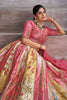 Beautiful Pink Thread Work Banarasi Silk Reception Wear Lehenga Choli