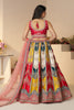 Marvelous Multi-Color Sequins Silk Bridesmaid Lehenga Choli