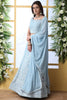 Fascinating Sky Blue Sequins Georgette Festival Wear Lehenga Choli