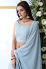 Fascinating Sky Blue Sequins Georgette Festival Wear Lehenga Choli