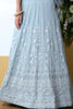 Fascinating Sky Blue Sequins Georgette Festival Wear Lehenga Choli