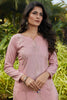 Incredible Pink Mukaish Work Cotton Casual Wear Kurti