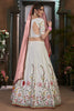 Adorable White Thread Work Cotton Wedding Wear Lehenga Choli