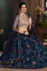 Attractive Navy Blue Sequins Georgette Festival Wear Lehenga Choli