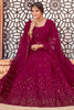 Awesome Deep Pink Thread Work Georgette Bridesmaid Lehenga Choli
