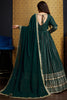 Marvelous Green Foil Work Georgette Festival Wear Gown With Dupatta