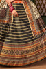 Fabulous Dark Brown Digital Printed Silk Wedding Lehenga Choli