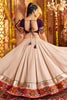 Fabulous Beige Embroidered Rayon Navratri Special Lehenga Choli