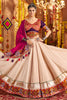 Fabulous Beige Embroidered Rayon Navratri Special Lehenga Choli