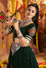 Attractive Green Mirror Work Rayon Lehenga Choli With Dupatta