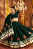Attractive Green Mirror Work Rayon Lehenga Choli With Dupatta