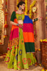 Graceful Green Mirror Work Cotton Navratri Wear Lehenga Choli
