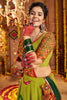 Graceful Green Mirror Work Cotton Navratri Wear Lehenga Choli