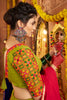 Graceful Green Mirror Work Cotton Navratri Wear Lehenga Choli