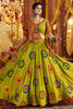 Graceful Green Mirror Work Cotton Navratri Wear Lehenga Choli