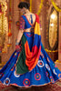 Marvelous Blue Mirror Work Cotton Traditional Lehenga Choli