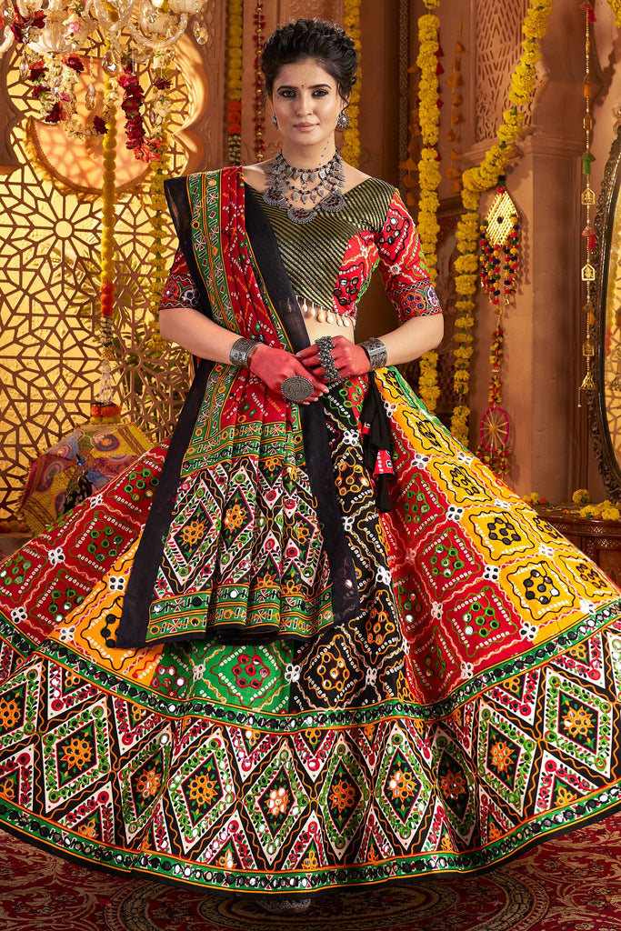 Mesmerizing Multi-Color Digital Printed Navratri Lehenga Choli