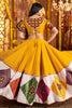 Fascinating Mustard Yellow Mirror Work Cotton Navratri Lehenga Choli