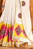 Charming White Thread Work Cotton Navratri Special Lehenga Choli