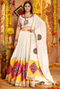 Charming White Thread Work Cotton Navratri Special Lehenga Choli