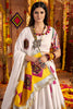 Charming White Thread Work Cotton Navratri Special Lehenga Choli