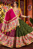 Attractive Multi-Color Leheriya Printed Cotton Navratri Lehenga Choli With Dupatta