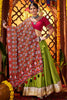 Glamorous Green Silk Festival Wear Lehenga Choli With Thread Work Dupatta