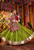 Glamorous Green Silk Festival Wear Lehenga Choli With Thread Work Dupatta
