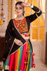 Marvelous Black Thread Work Cotton Navratri Wear Lehenga Choli With Dupatta